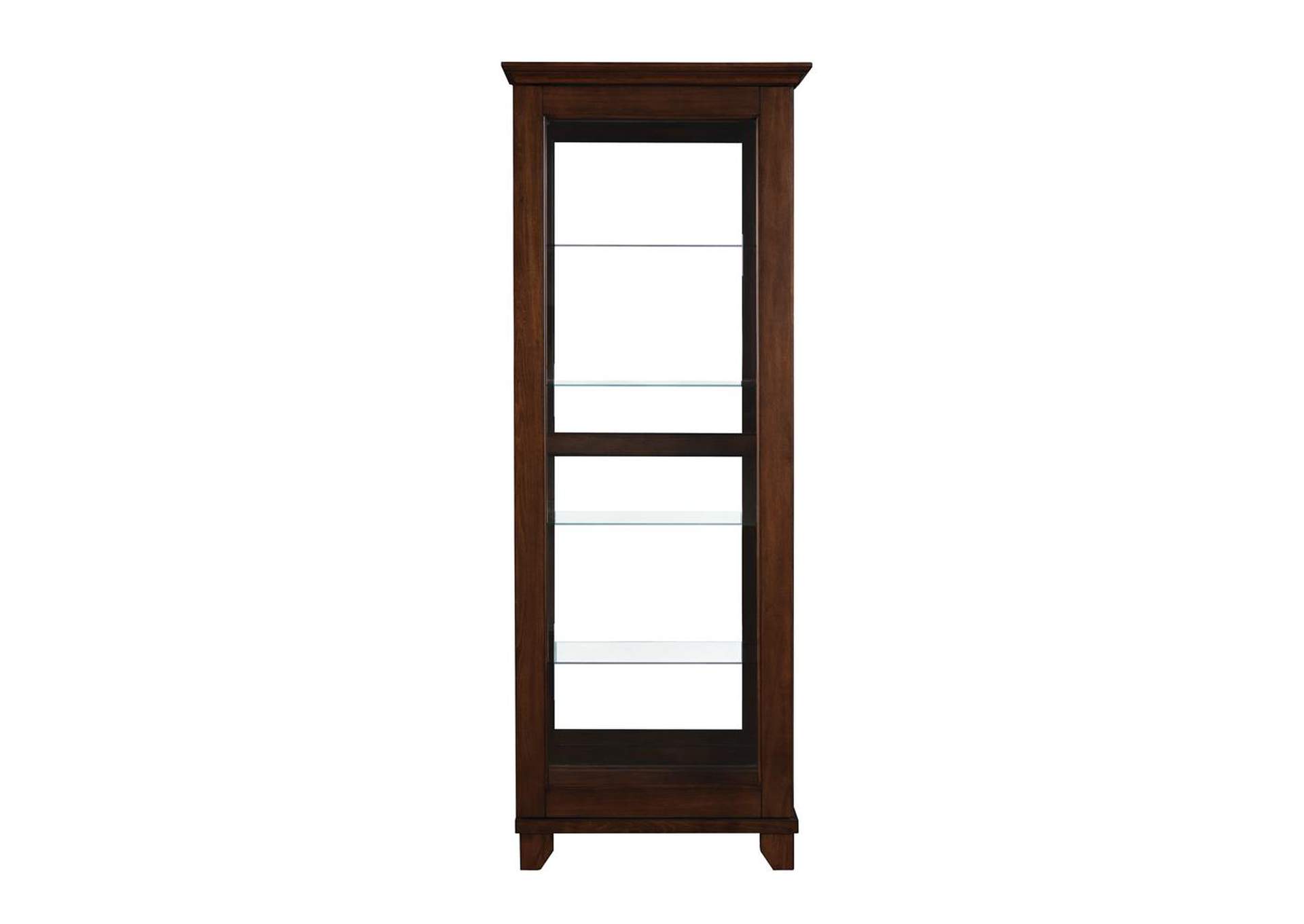 Affordable Furniture Houston Warm Brown Curio Cabinet