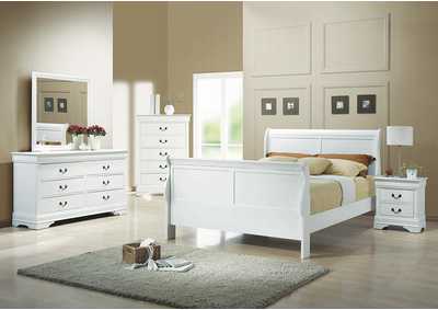 Louis Philippe White Twin Bed,Coaster Furniture