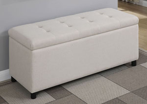 White Upholstered Storage Bench,Coaster Furniture