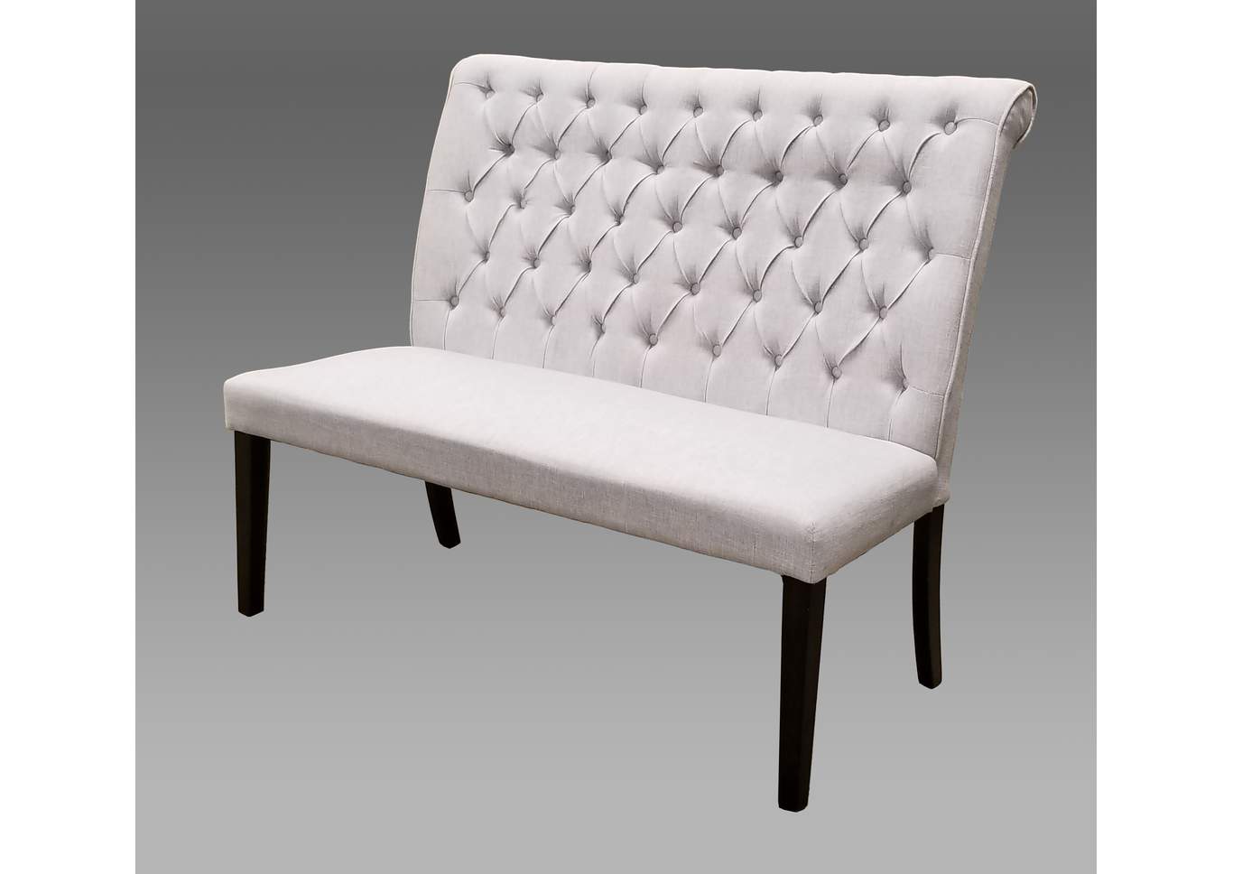 Sans Midman Furniture Palmer White High Back Bench W Piping