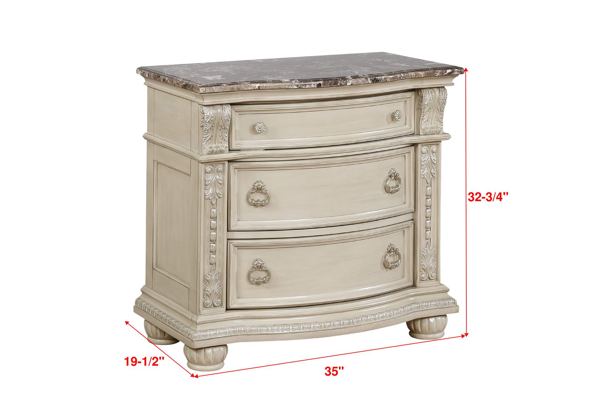 Red Barn Furniture Outlet Stanley Antique White Nightstand