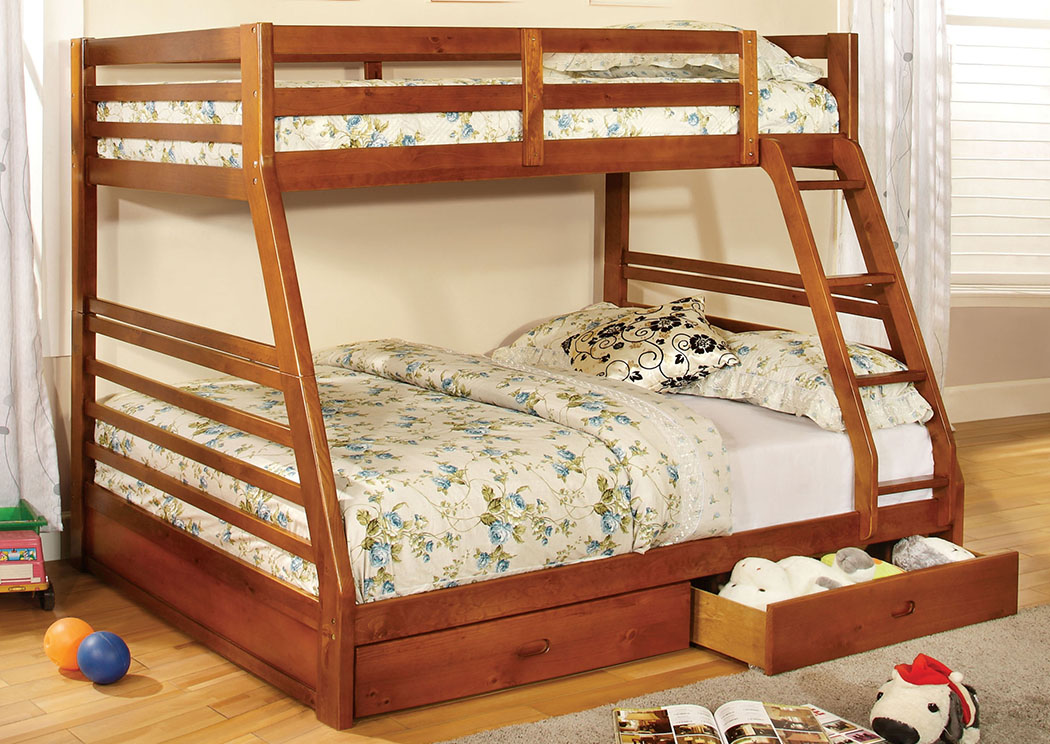D N Furniture Scranton Pa California Lll Oak Twin Full Bunk Bed