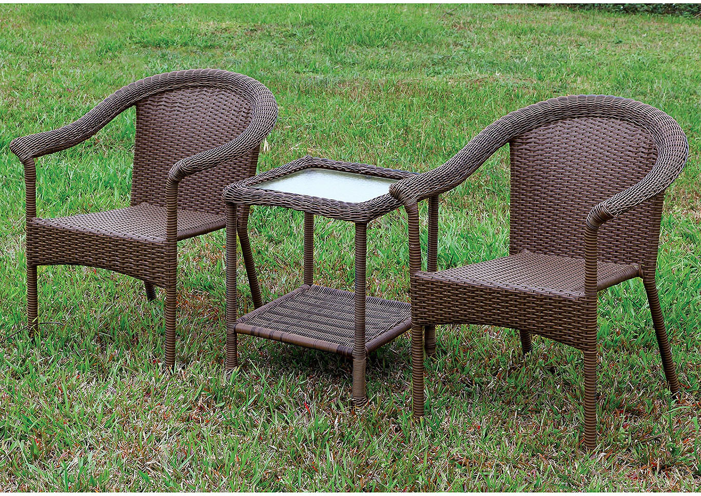 Sweet Home Furniture By Niposul Arimo Espresso Patio Chair Set