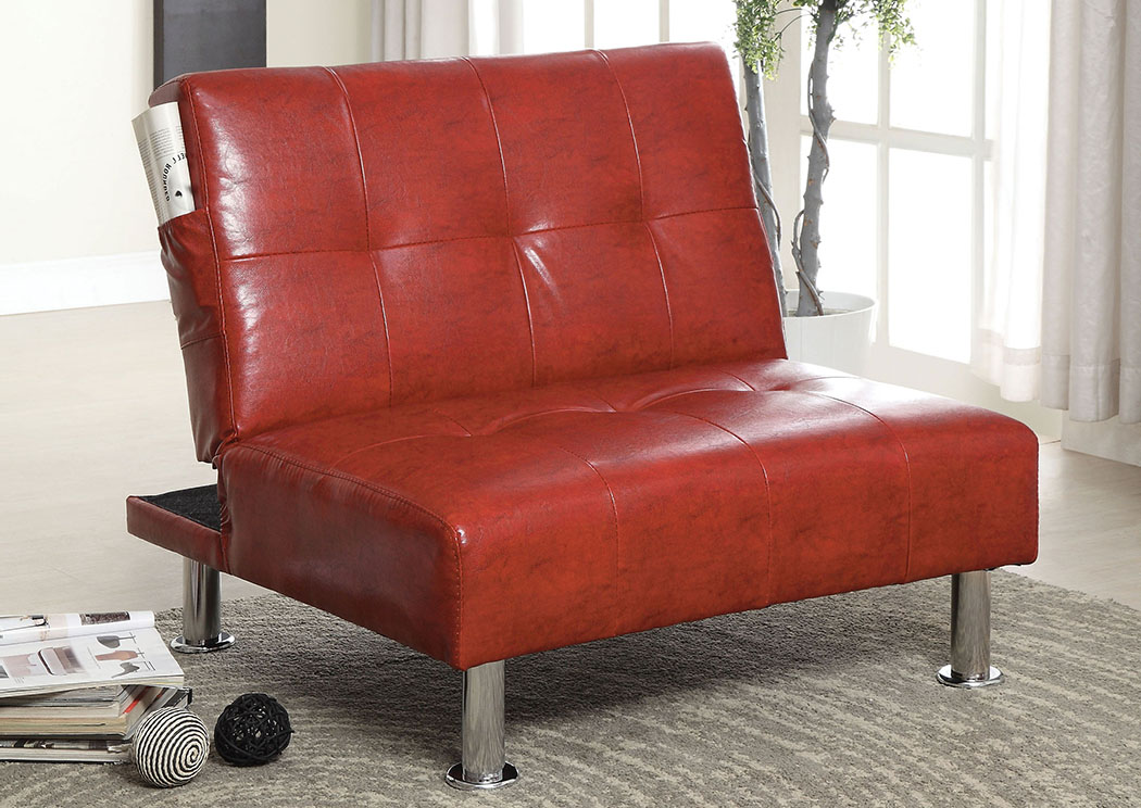 Icon Sales And Rentals Bulle Red Chair W Side Pockets On