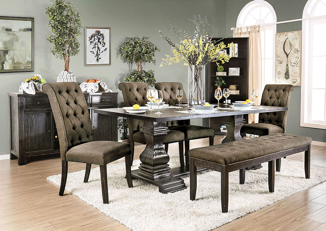 Nerissa Antique Black Dining TableFurniture Of America Nerissa Antique Black Dining TableFurniture Of America