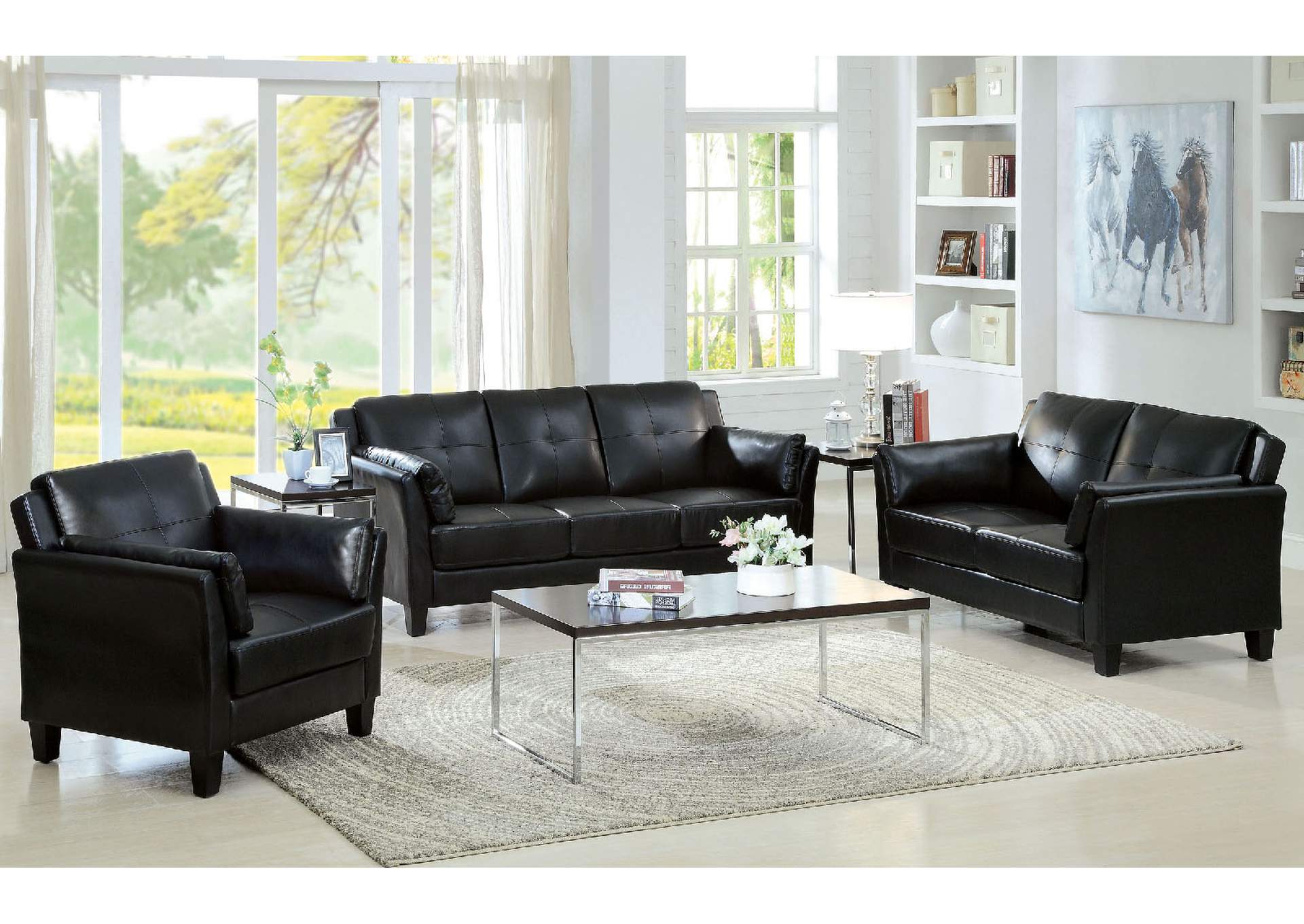 Mel S Furniture Atlantic City New Jersey Pierre Black Sofa And