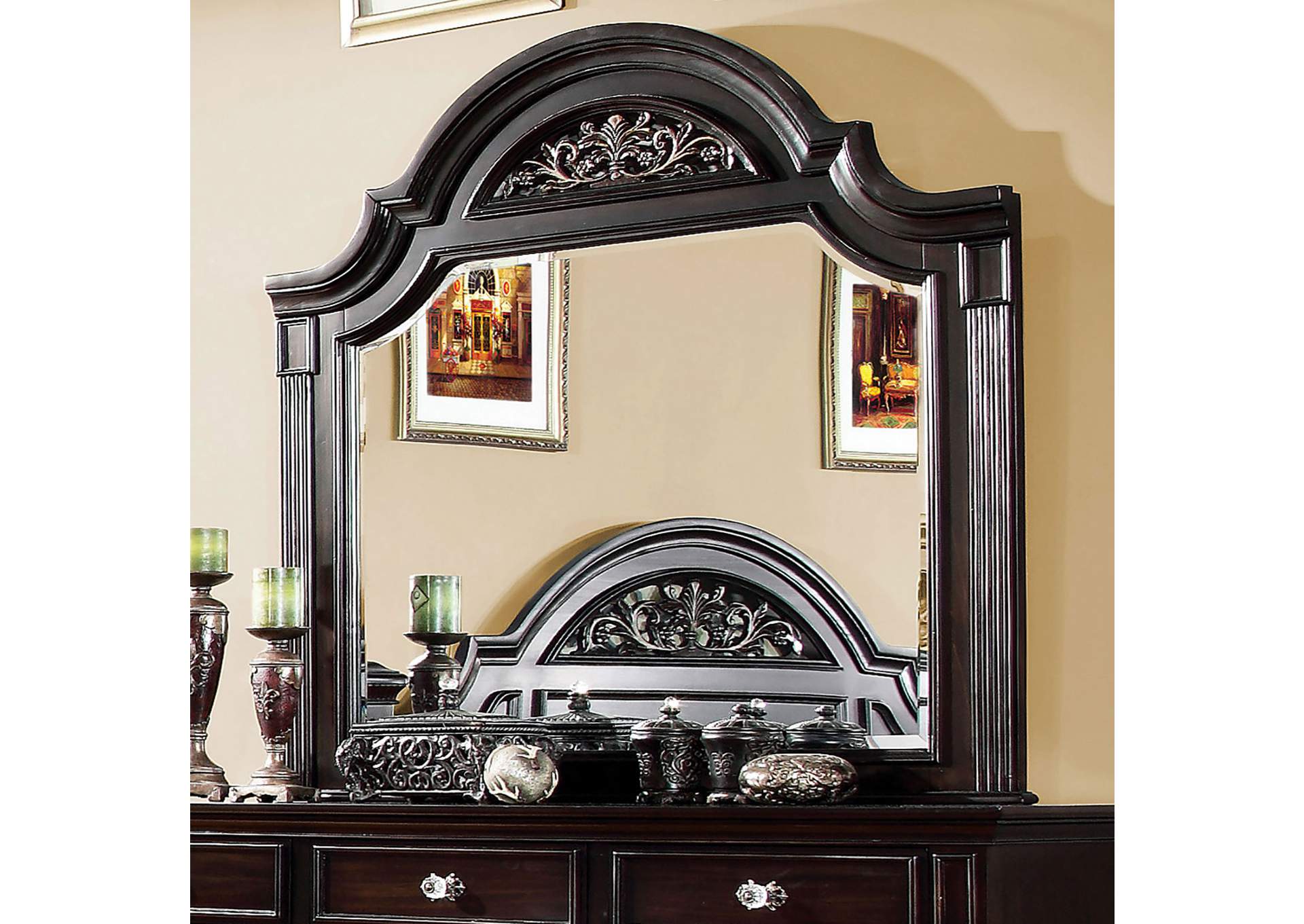 Furniture Ville Bronx Ny Syracuse Dark Walnut Mirror