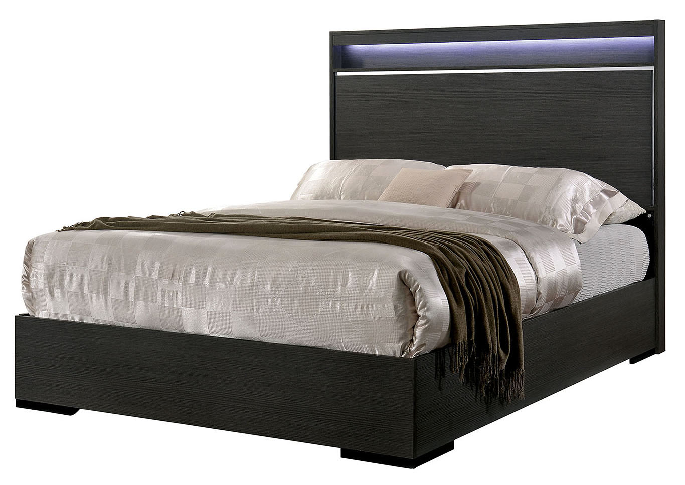 Best Buy Furniture and Mattress Camryn Warm Gray Queen Platform Bed w
