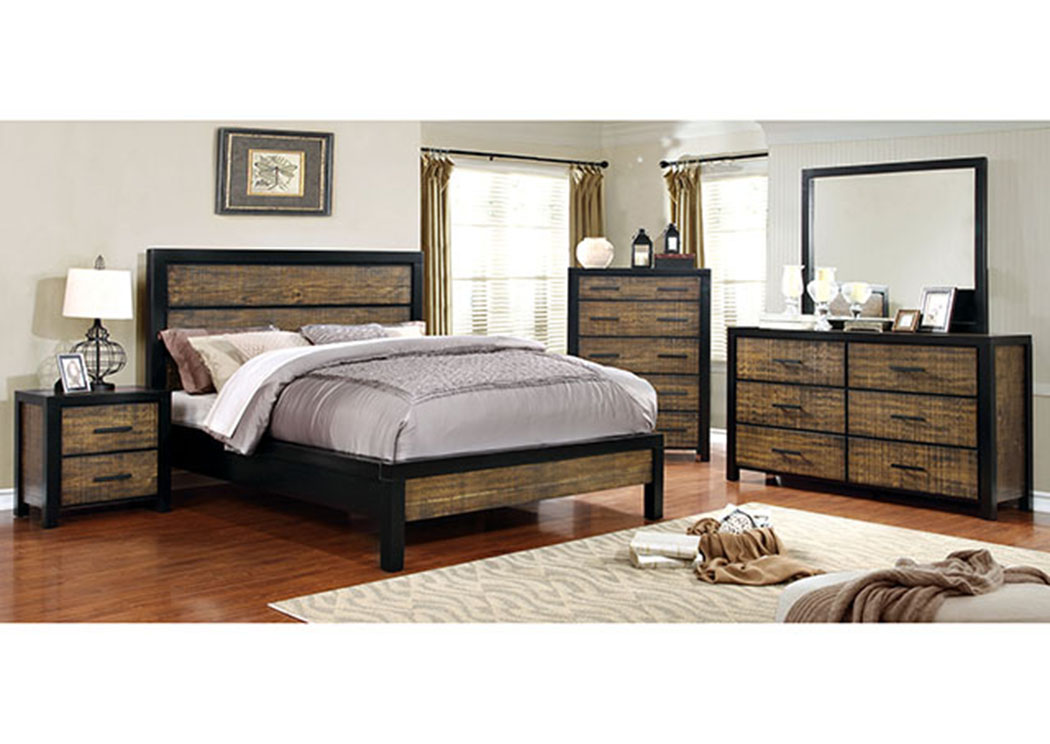 Direct Deal Furniture Hamberg Black Oak Dresser W Mirror