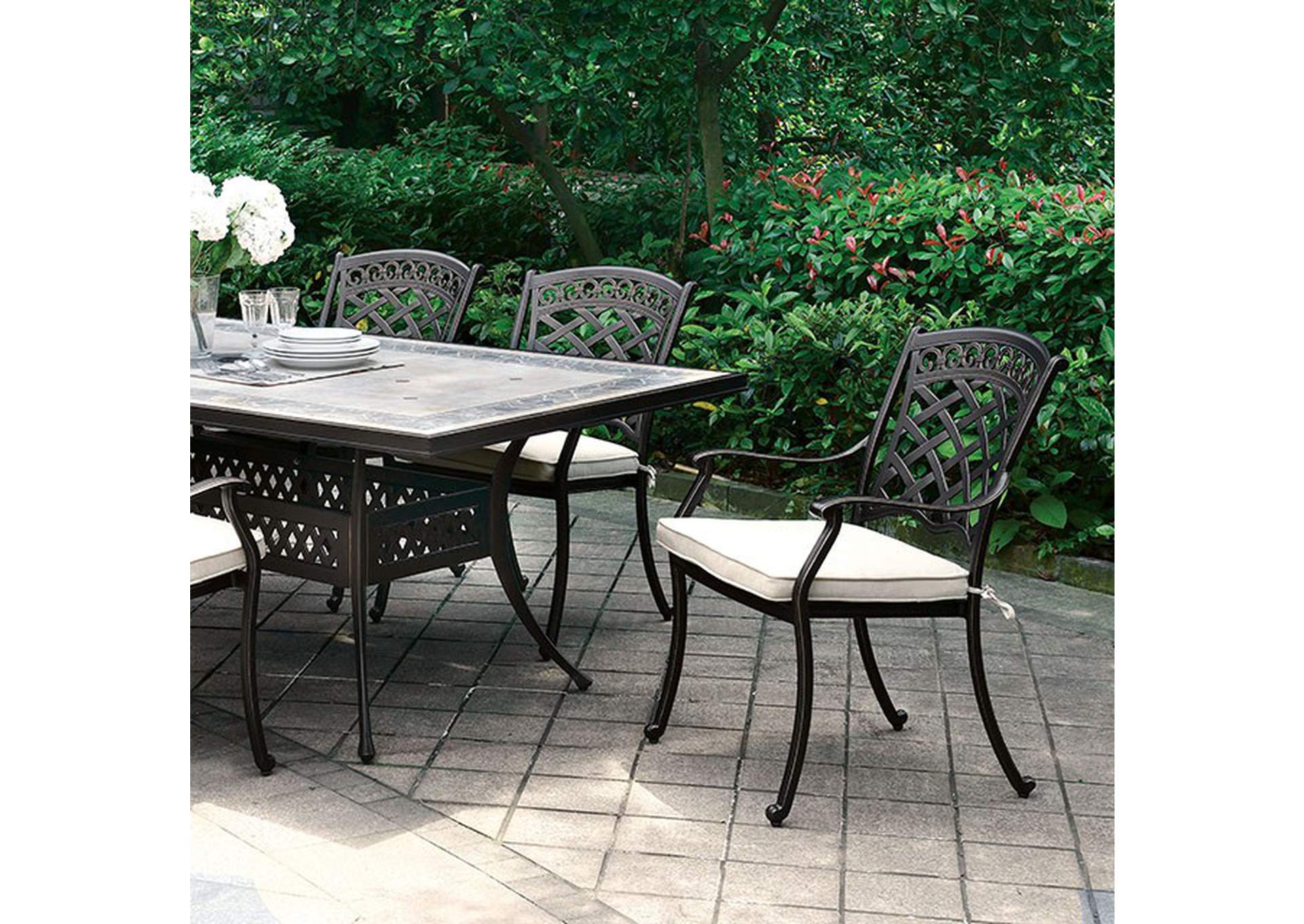 Charissa Antique Black Metal Patio Table Home Gallery Furniture Store Philadelphia Pa