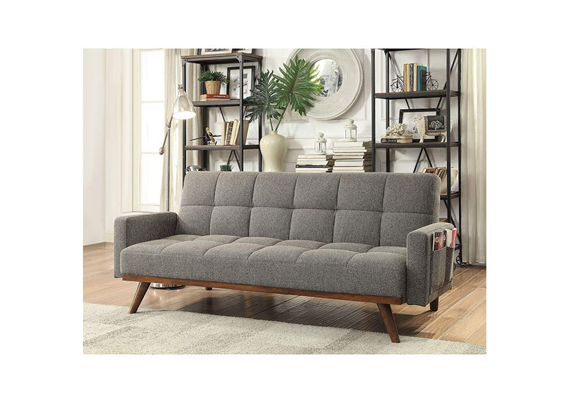 Nettie Gray Futon Sofa Best Buy Furniture and Mattress