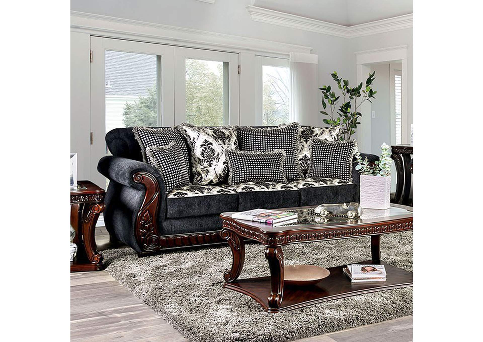 Ideal Furniture San Antonio West Whitland Gray Stationary Sofa