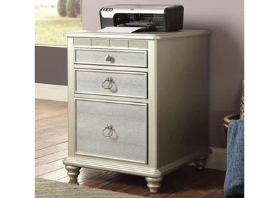 Sans Midman Furniture Anne Silver File Cabinet W Power Usb