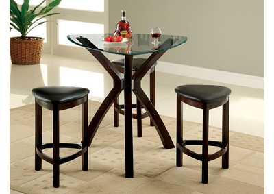 Sweet Home Furniture By Niposul Xanti 4 Piece Triangle Glass Top