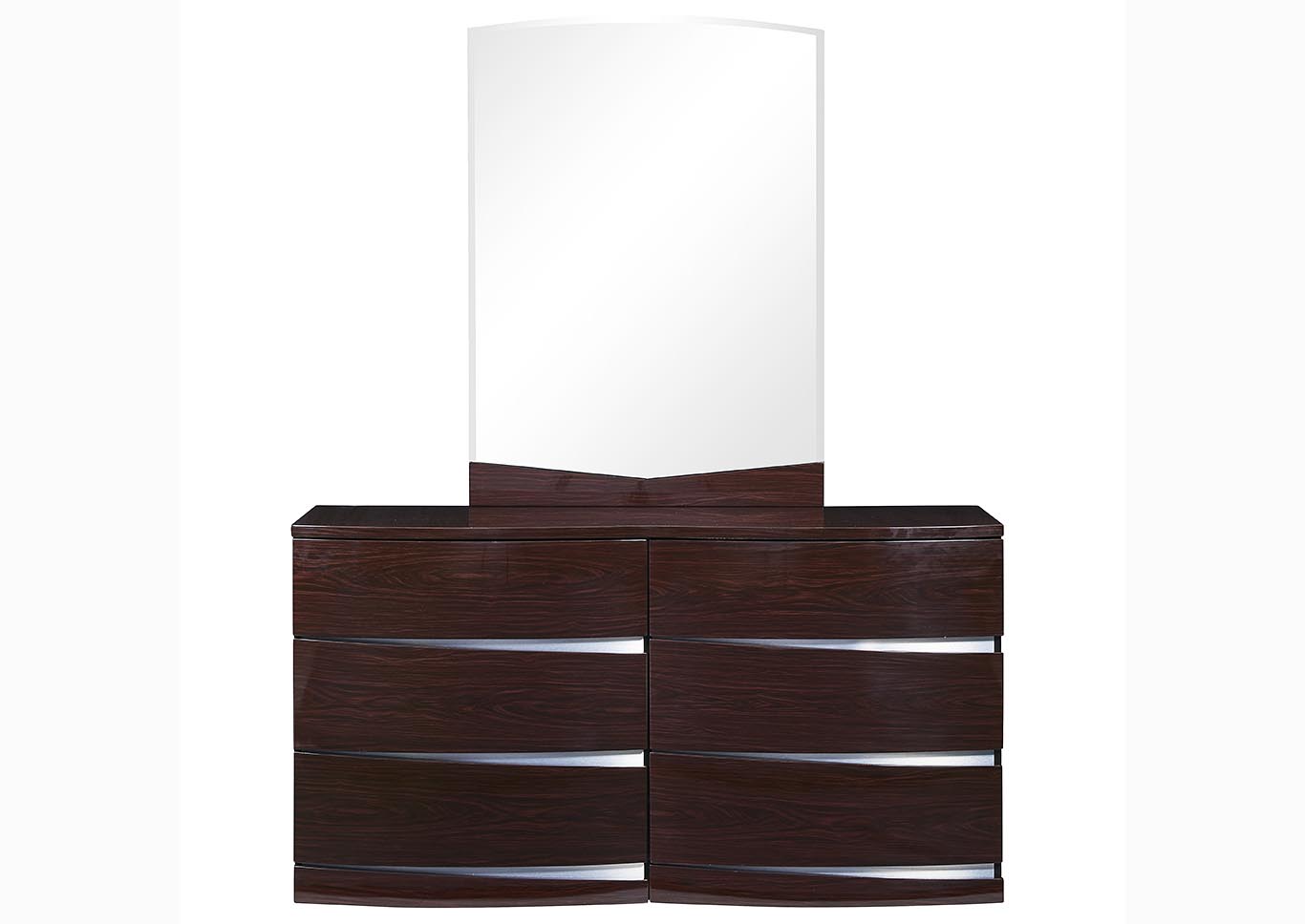 Overstock Furniture Tx Aurora Wenge Dresser And Mirror