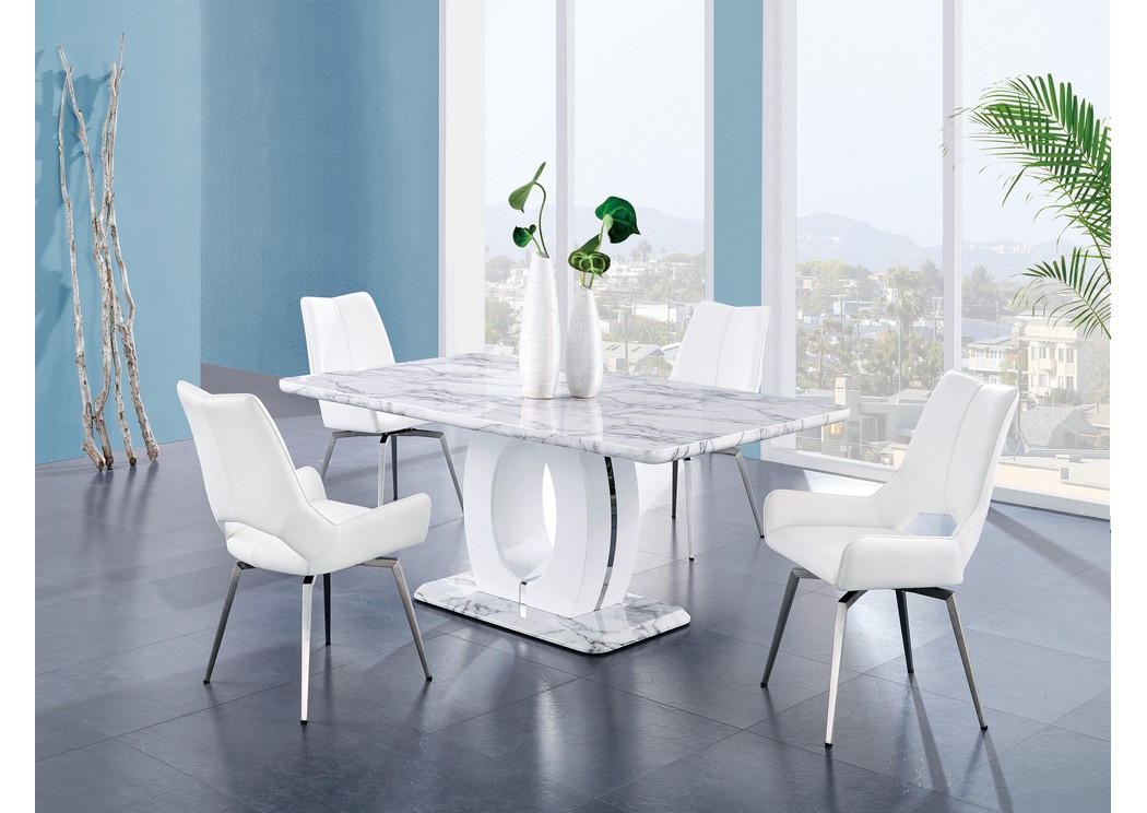 Mr Discount Furniture Chicago Il White Marble Dining Table W 4