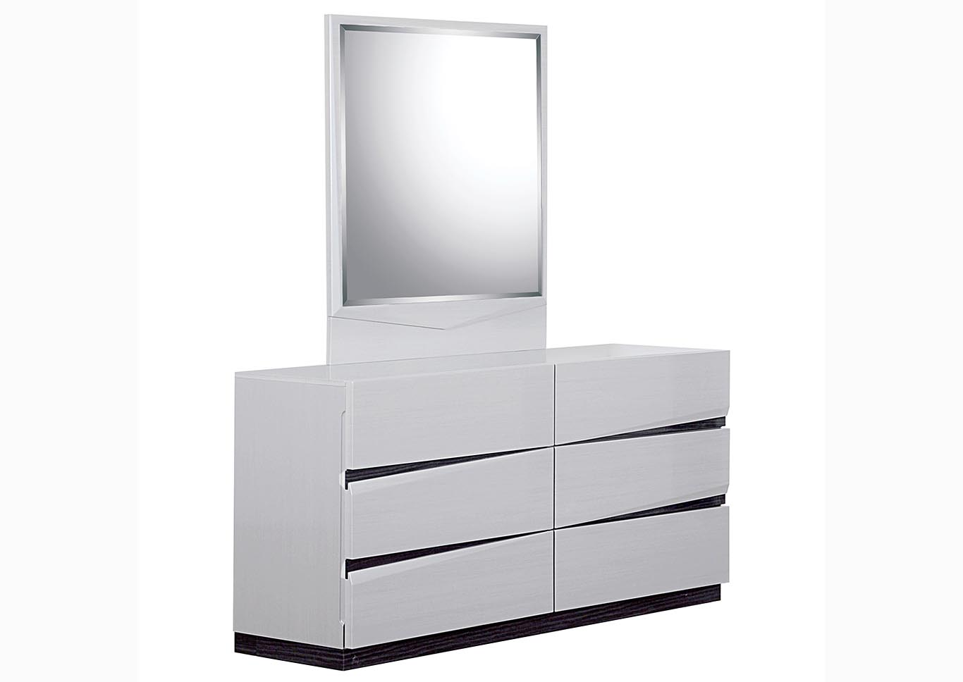 Max Five Star Furniture Scarlett Silverline Zebra Grey Dresser