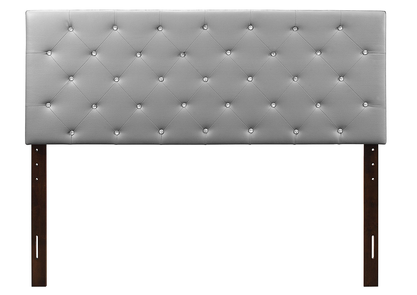 Light Gray Upholstered King Headboard Alexis Furniture