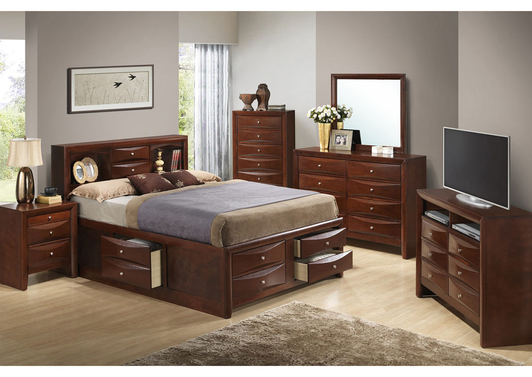 Home Furnishings Depot Ny Cherry King Storage Bookcase Bed