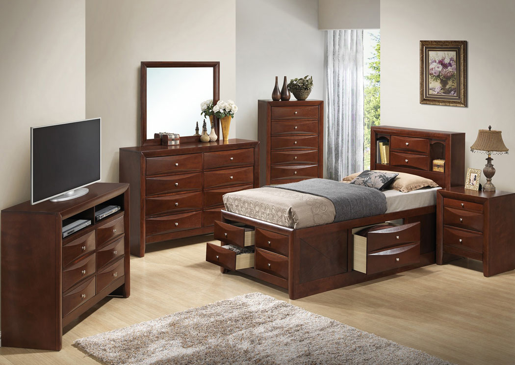 Home Furnishings Depot Ny Cherry Twin Storage Bookcase Bed