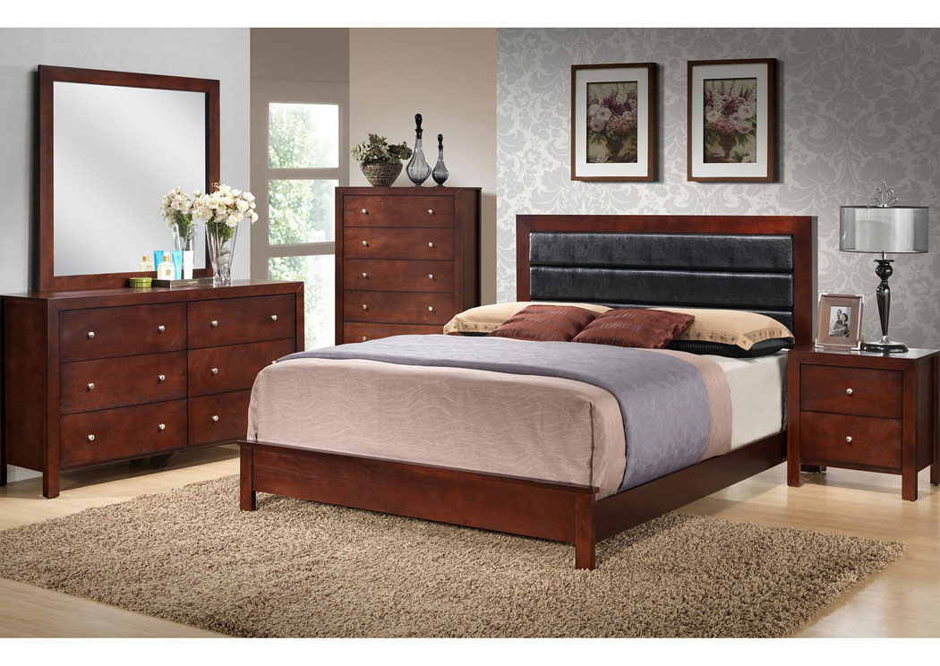 Flax Furniture Irvington Nj Cherry King Bed Dresser Mirror