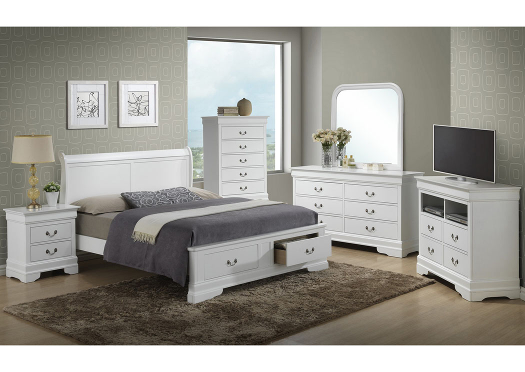 Furniture Direct Nj White Queen Low Profile Storage Bed Dresser