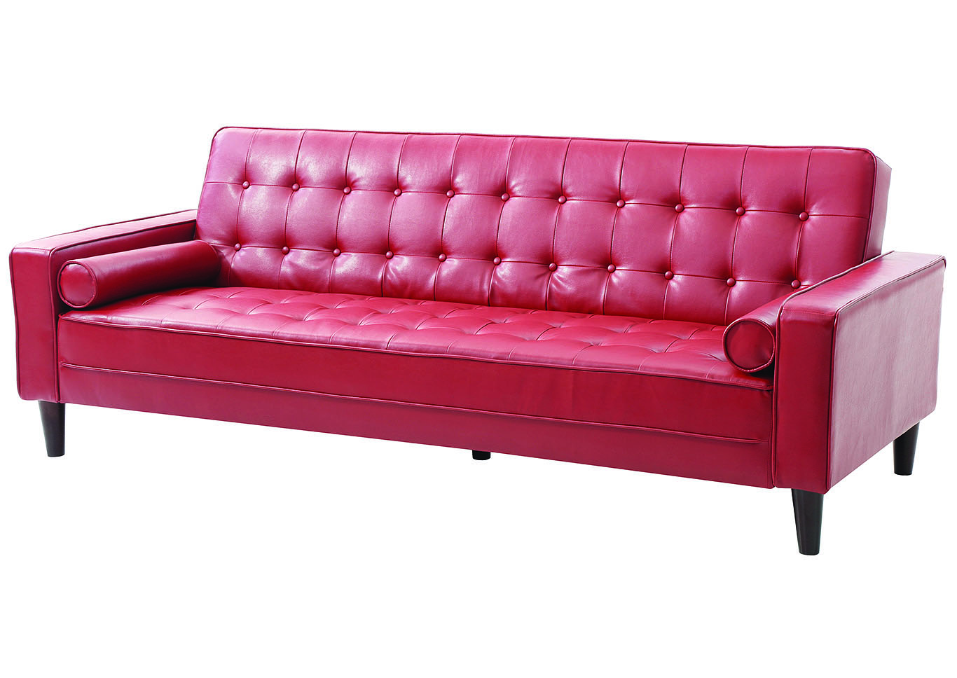 American Furniture Design Red Pu Sofa Bed