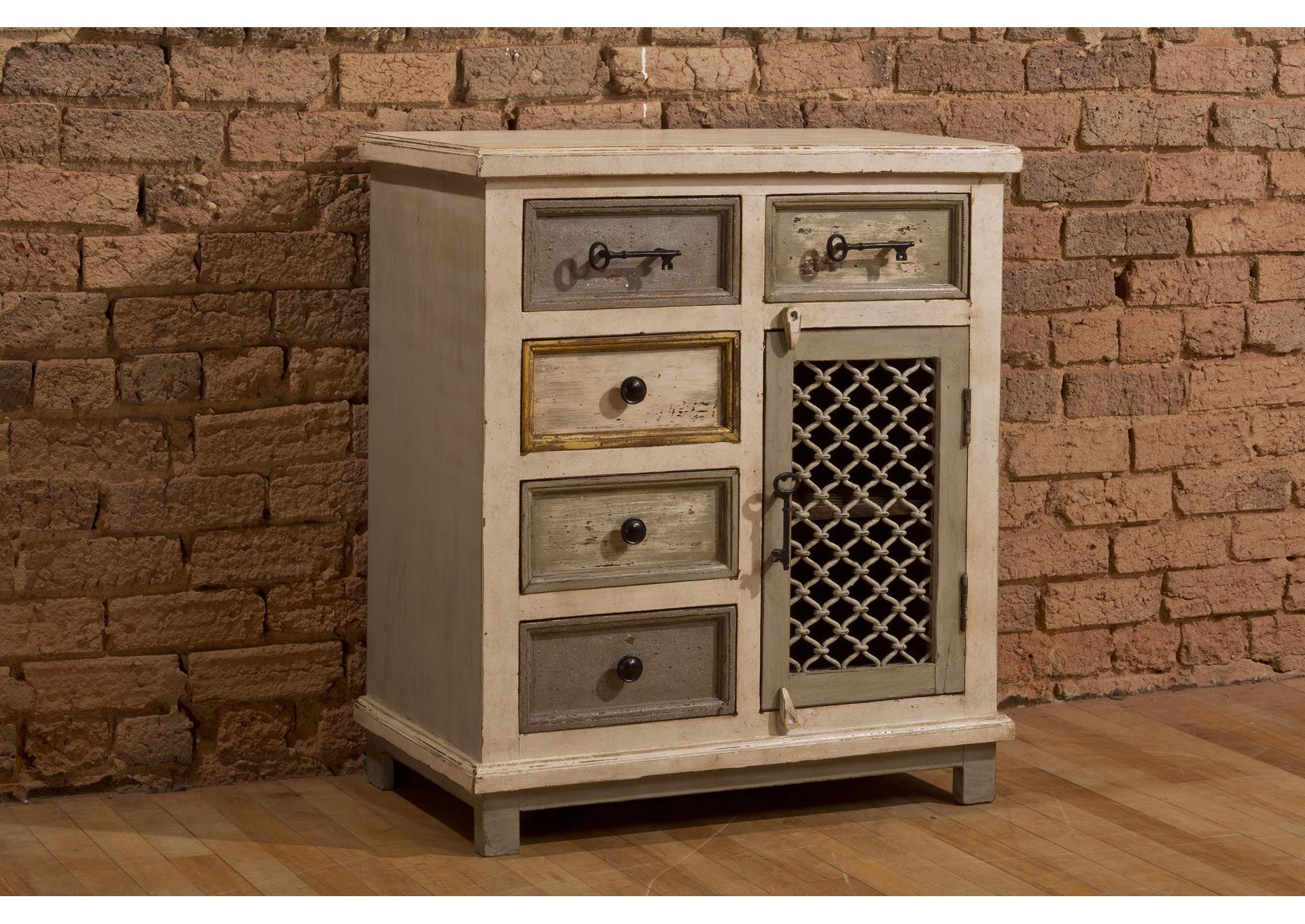 Penland S Furniture Larose 5 Drawer Accent Cabinet W Decorative