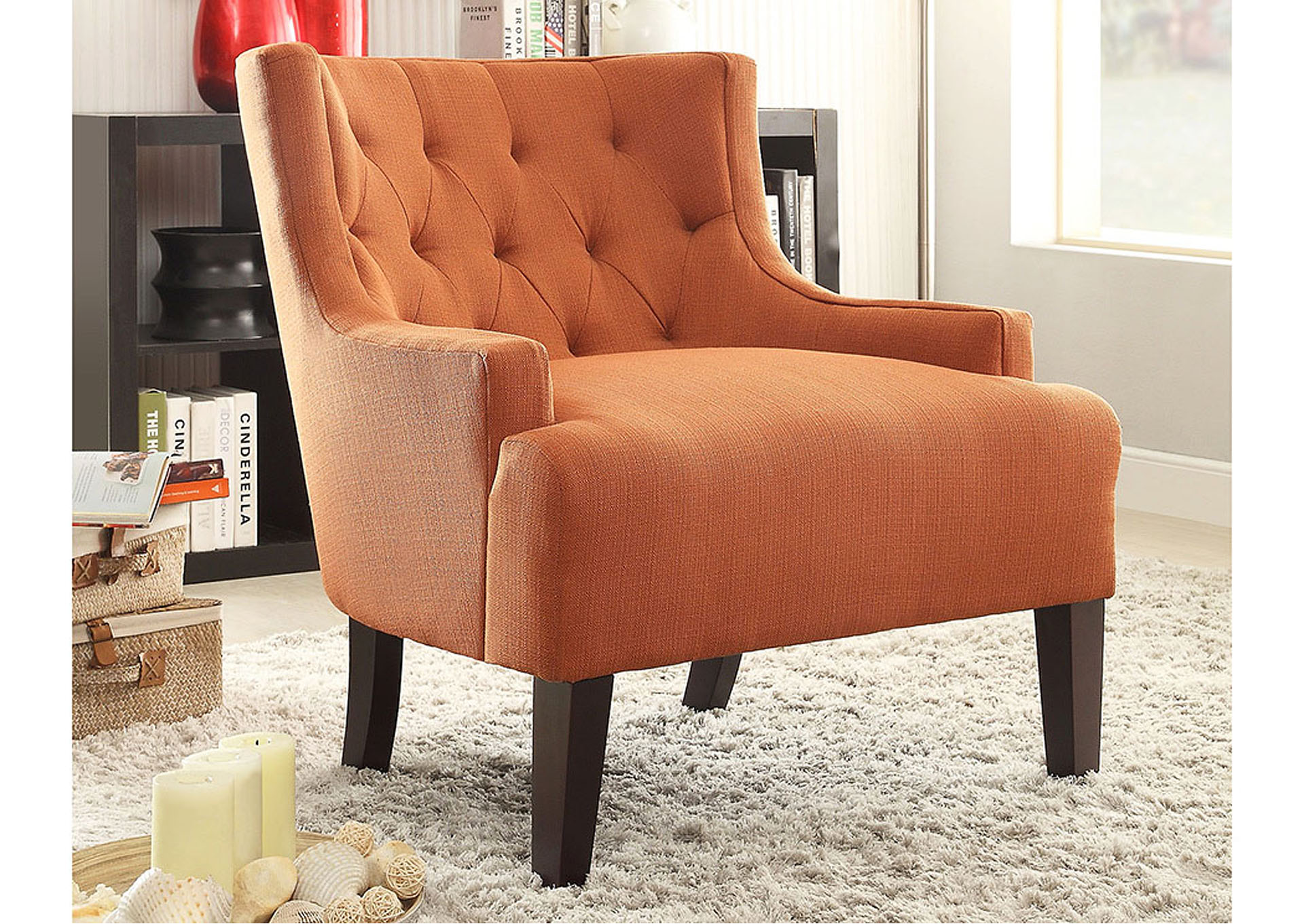 Premier Furniture Gallery Dulce Orange Accent Chair