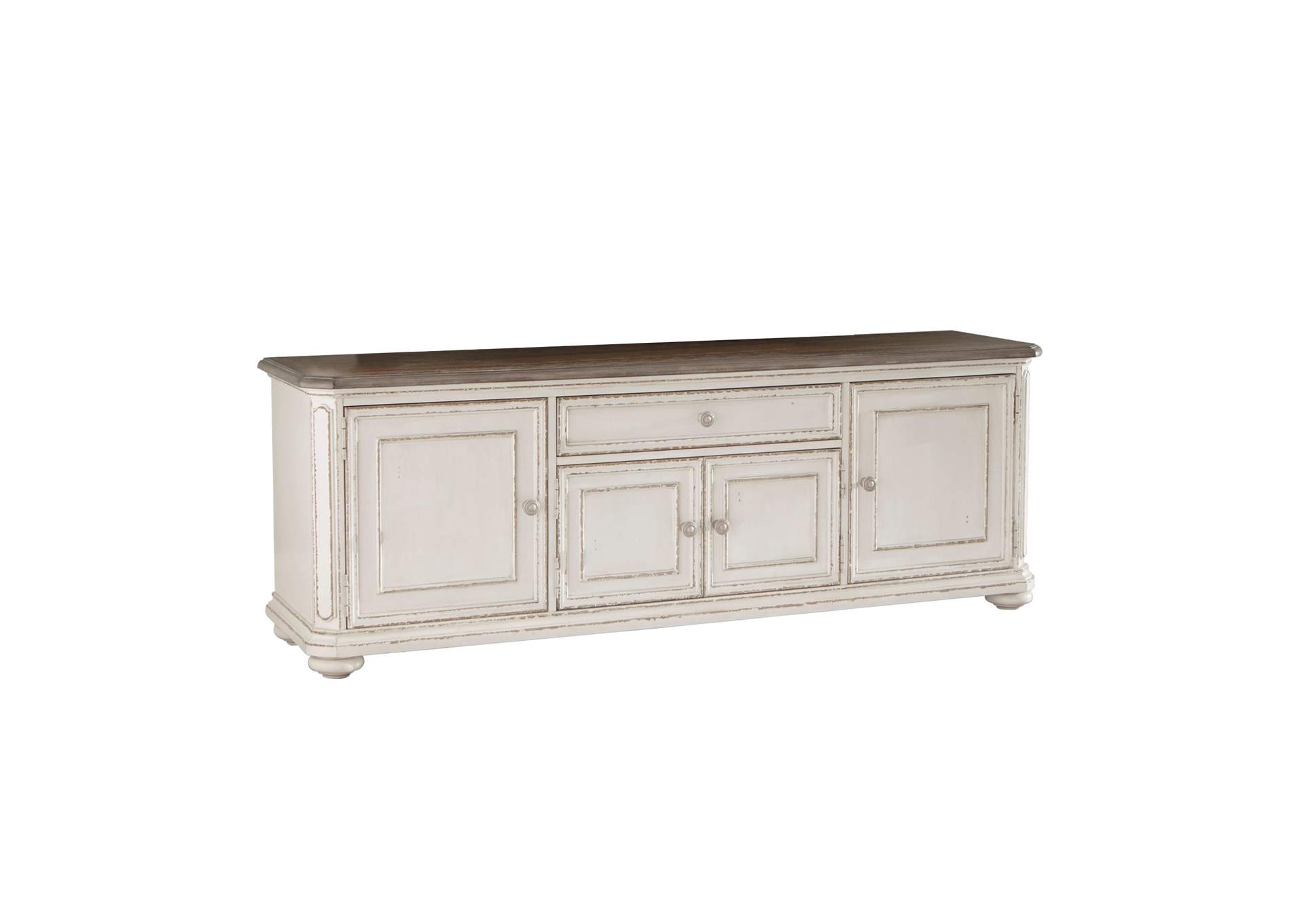 Willowick Antique White Cherry Tv Stand Best Buy Furniture And Mattress