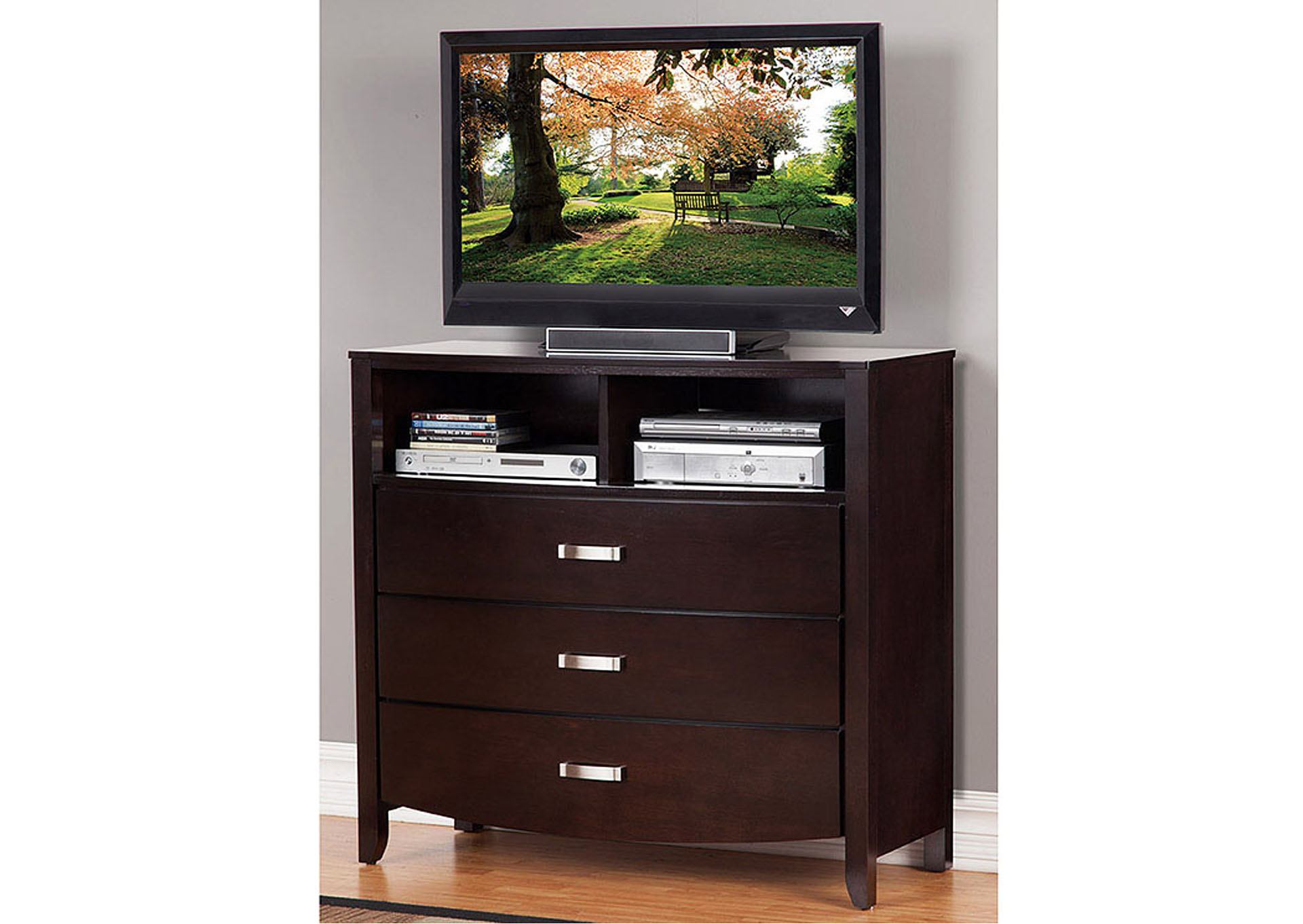 New Deal Mercantile Furniture Lyric Dark Espresso Tv Chest