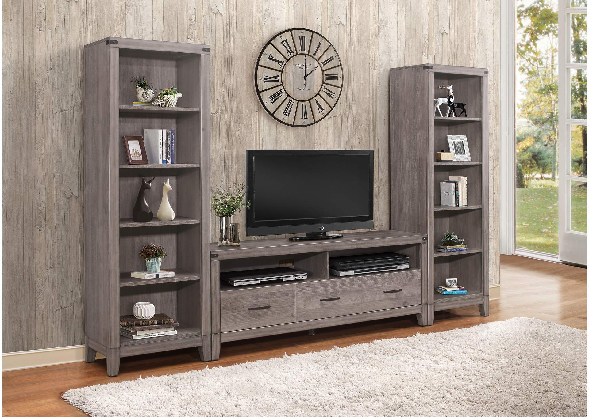 Woodrow Light Grey Tv Console Beverly Hills Furniture Queens