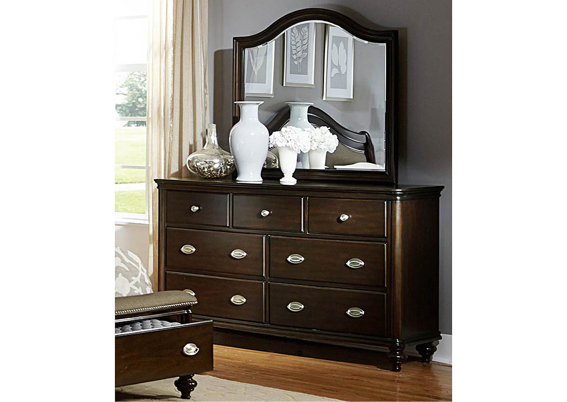 New Deal Mercantile Furniture Marston Dark Cherry Dresser