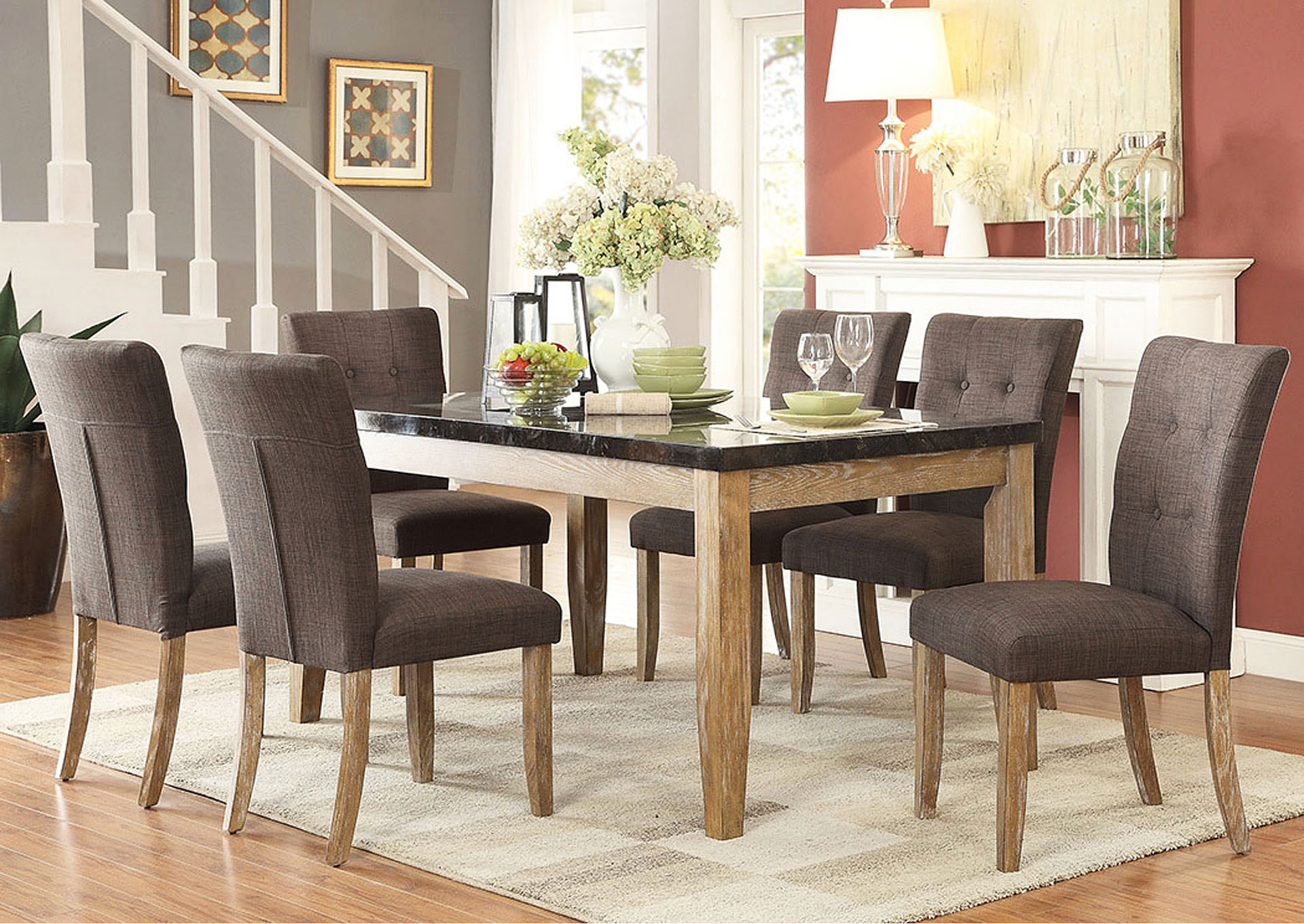 New Deal Mercantile Furniture Dining Table Faux Bluestone