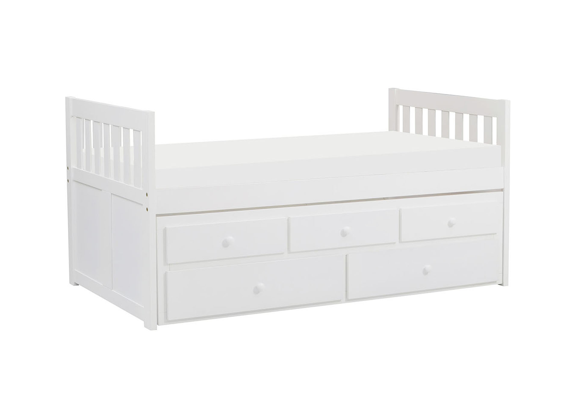 New Deal Mercantile Furniture Twin Twin Trundle Bed W 2 Storage