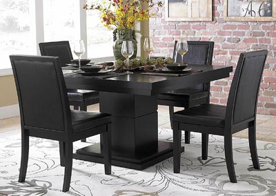 Central Furniture Mart Cicero 54 Black Dining Table W