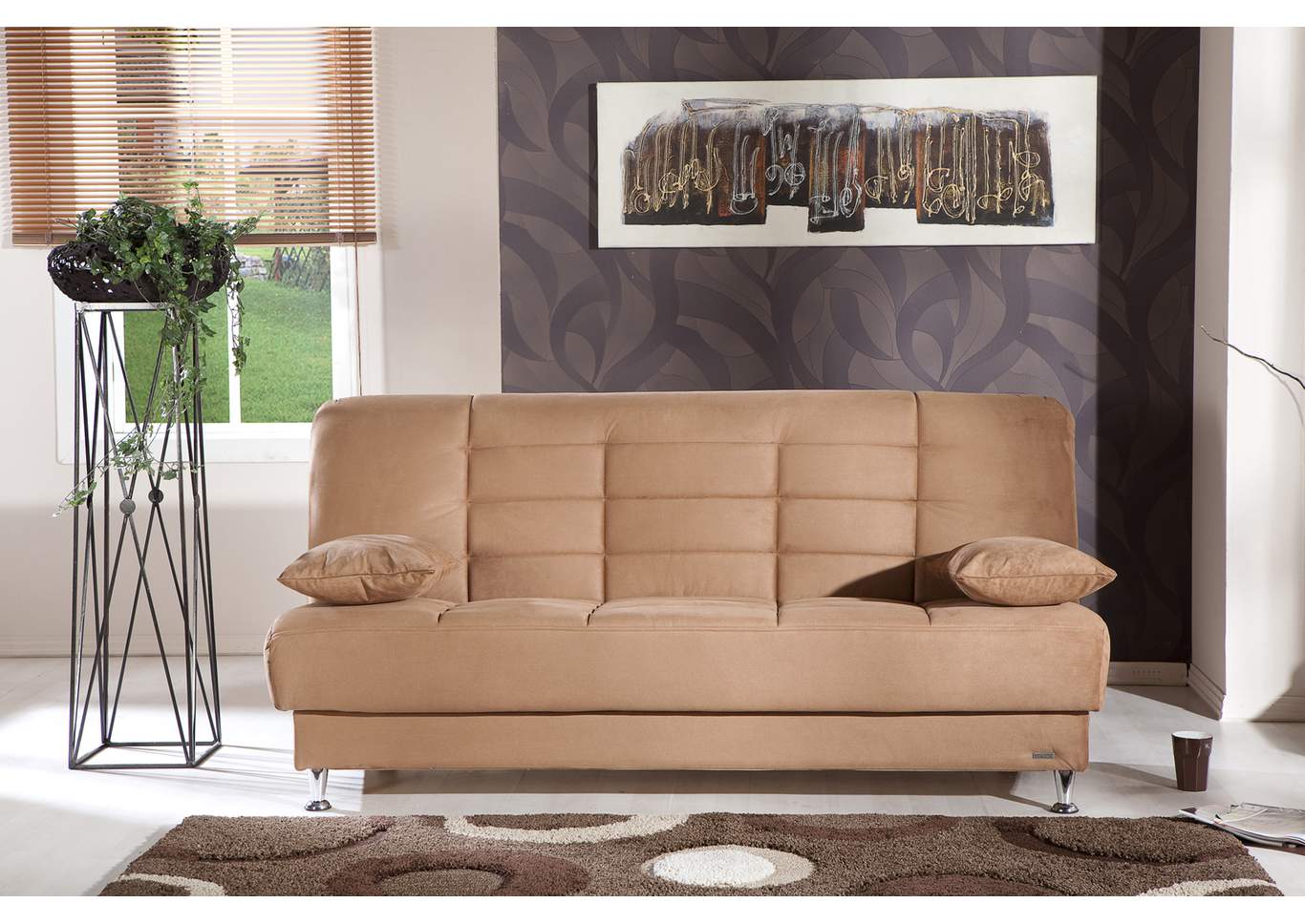 Best Furniture And Mattress Vegas Rainbow Brown 3 Seat