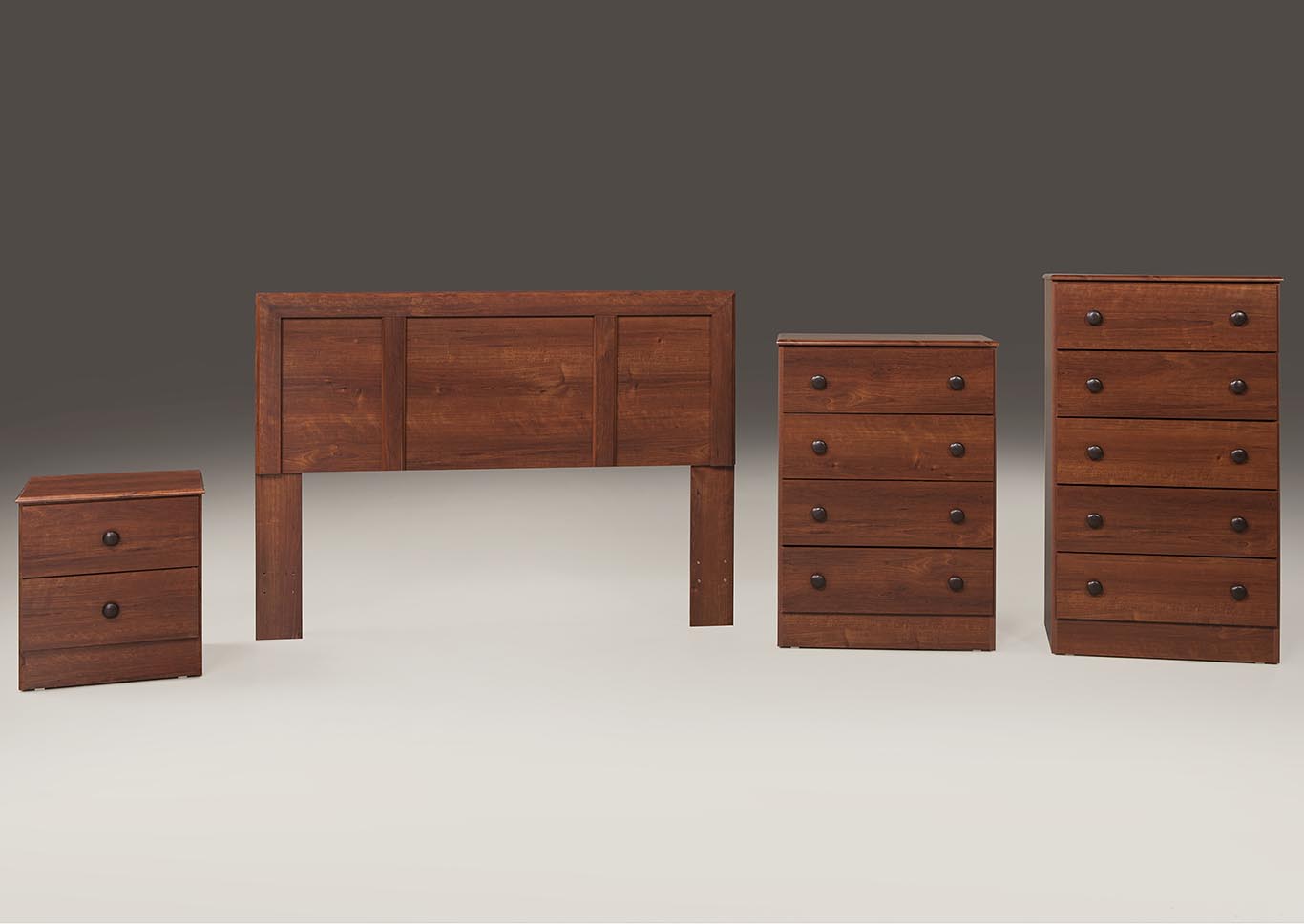 Nationwide Mattress Furniture Warehouse Cherry 5 Drawer Chest