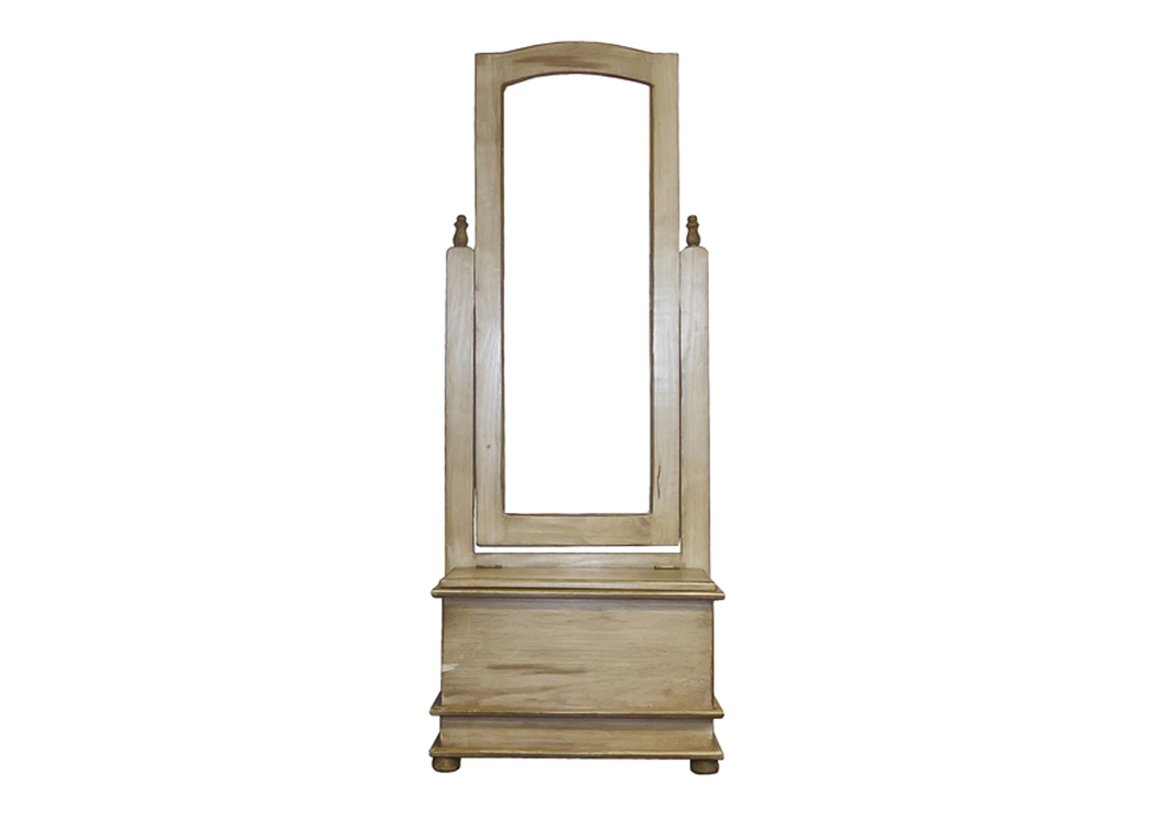 Renaissance Philadelphia Pa Antique White Cheval Mirror W Storage