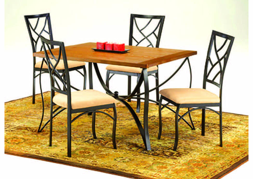 Mosiac Medium Oak 5 Pc Dining Set 36 X48 Renaissance Philadelphia Pa