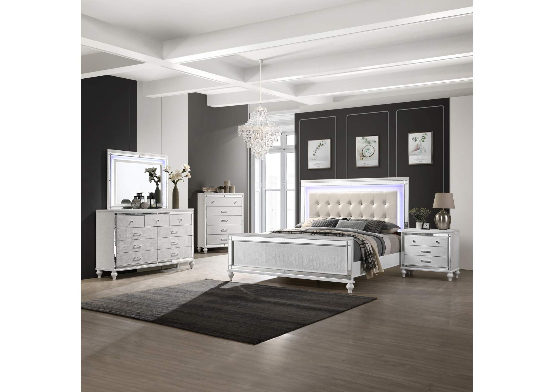Mattress Furniture For Less Valentino White Twin Bed