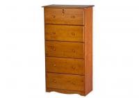 Furniture Zone 5 Super Jumbo Drawer Chest Honey Pine