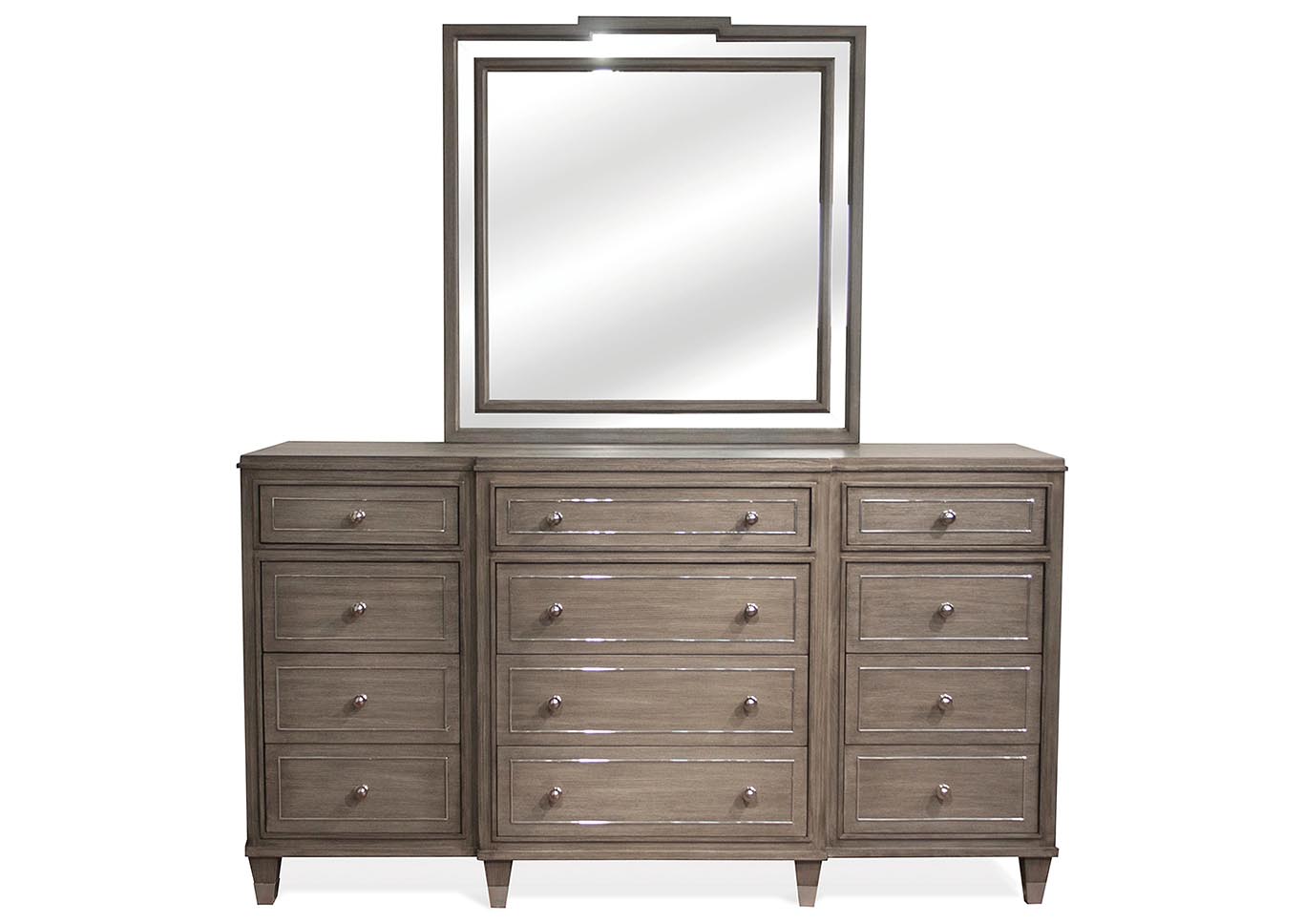 Penland S Furniture Dara Two Gray Wash 12 Drawer Dresser