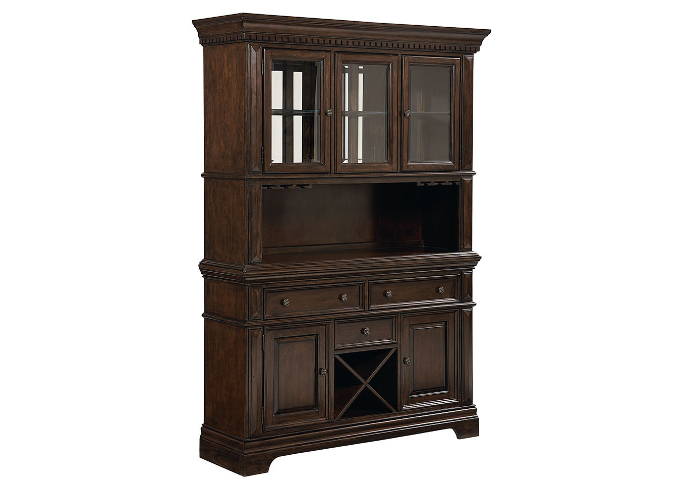 Long Furniture Rainbow City Al Charleston Brown China Cabinet