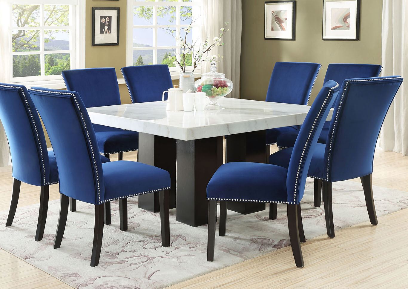 8 Chair Square Dining Room Set