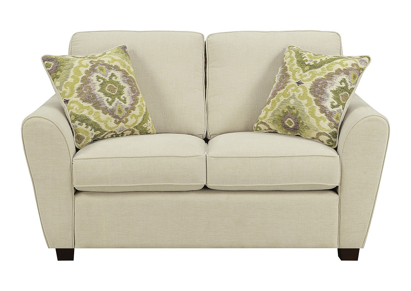 Best Buy Furniture And Mattress Isabella Cream Stationary Loveseat