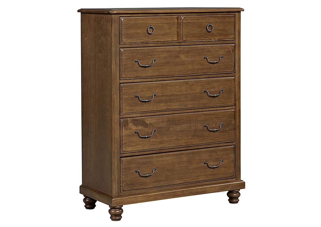 Country House Furniture Arrendelle Antique Cherry 5 Drawer Chest